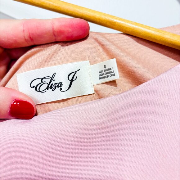 ELIZA J Pink one shoulder floral dress | Feminine party | Size 8 - Picture 6 of 8